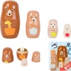 Misiowa Rodzinka drewniana matrioszka 10621-Small Foot, układanka dla dzieci