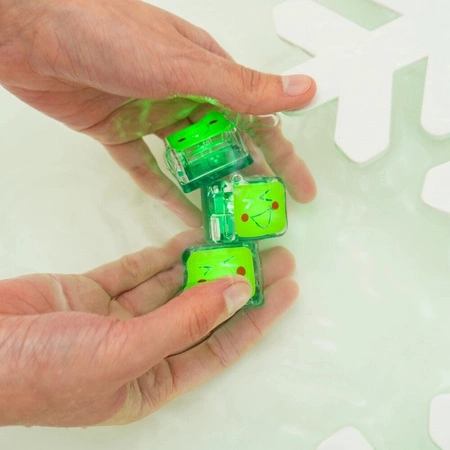 Glo Pals, Kostki sensoryczne świecące w wodzie edycja świąteczna - zabawka kąpielowa, kolor zielony