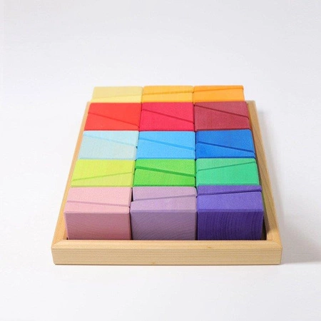 Układanka Ukośne Bloki, kolorowe, 3+, Grimm's
