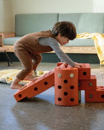 MODU - block square - sensoryczny blok piankowy, pomarańczowy