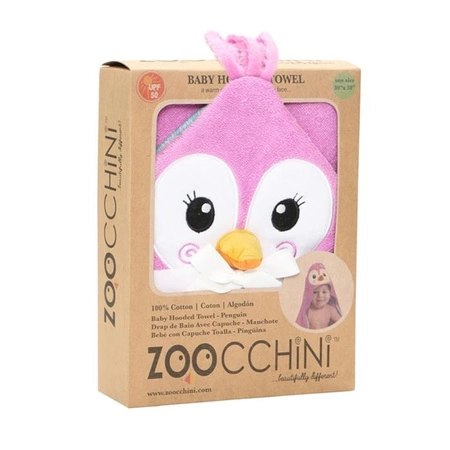 Zoocchini Ręcznik dla Niemowlaka z Kapturem Pingwin