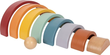 Tęcza motoryczna układanka drewniane klocki dla dzieci kolekcja Safari 12318 Small Foot