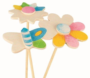 Drewniane dekoracje do pomalowania, ogród