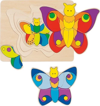 4 motylki, puzzle w warstwach, goki