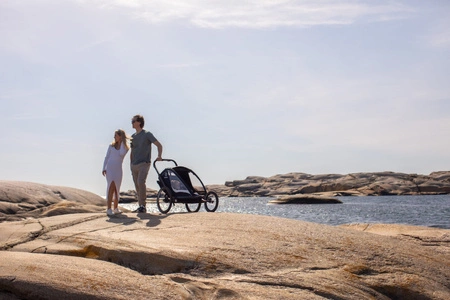 Hamax - Przyczepka rowerowa BREEZE, podwójna - Navy/cream