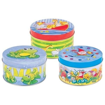 3 Mini gry zręcznościowe w blaszanych pudełkach 56709-Goki, gry dla dzieci