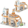 TOOKY TOY Drewniany Kosmiczny Parking Stacja Kosmiczna