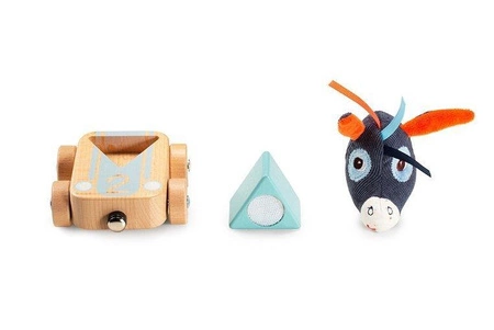 LILLIPUTIENS Zestaw 3 drewnianych pojazdów Farma 12+