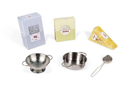 Duża drewniana kuchnia z dźwiękiem, światłem LED i 6 akcesoriami Mozaika 3-8 lat, Janod