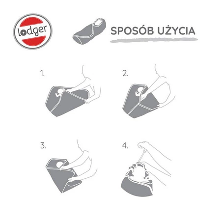 Lodger Wielofunkcyjny otulacz śpiworek z polaru beżowy Teddy Beige