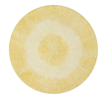 Lorena Canals Dywan bawełniany Tie-Dye Yellow Ø 150 cm