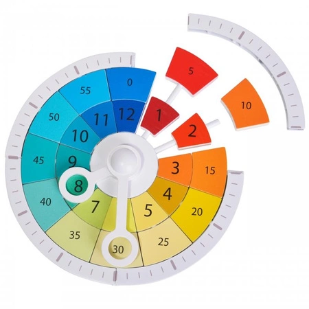 CLASSIC WORLD Zegar Tablica Manipulacyjna do Nauki Czasu MONTESSORI 29 el.