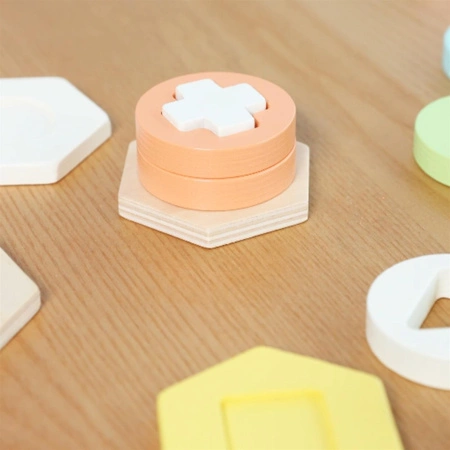 CLASSIC WORLD Sorter Montessori Kształtów i Kolorów Układanka Wieża