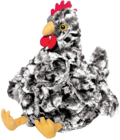 Maskotka dla dziecka czarno-biały kurczak Menley Manhattan Toy 155370