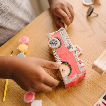 Zestaw do kreatywnej zabawy figurki drewniane Psi Patrol Wooden Craft Kit – Vehicles Melissa and Doug 33266