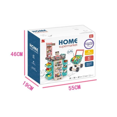 WOOPIE Sklep Supermarket i Wózek Koszyk Sklepowy Kasa Waga Skaner 47 akc