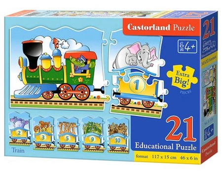 Puzzle 21 maxi Pociąg i cyferki