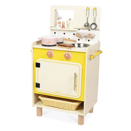 Janod Drewniana kuchnia z 10 akcesoriami Shiny Grandma 3+