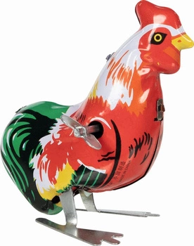 Nakręcany kogut Goki 14122 zabawki metalowe