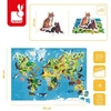 Puzzle edukacyjne z figurkami 3D Zagrożone gatunki 200 elementów 6+, Janod