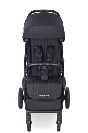 Easywalker Jackey² XL Komfortowy, samoskładający się wózek spacerowy z torbą transportową i osłoną przeciwdeszczową Midnight Black