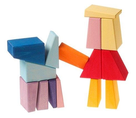 Układanka Ukośne Bloki, kolorowe, 3+, Grimm's
