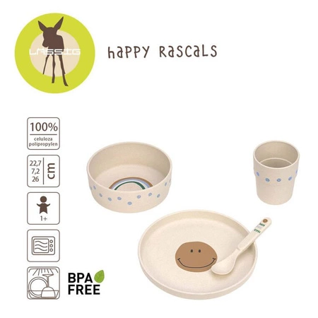 Lassig Komplet naczyń dla dzieci Happy Rascals Smile sky blue