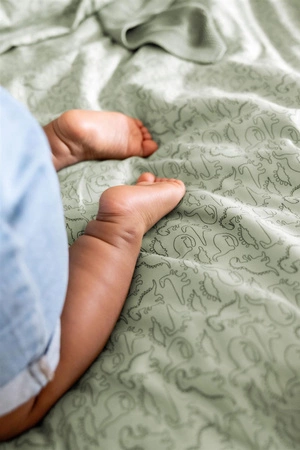 Koc niemowlęcy polarowy 75x100 cm - Daring Dino Trixie Baby