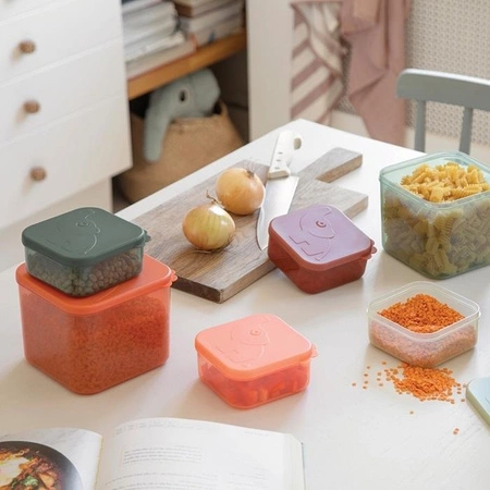 Done by Deer Zestaw Pojemników 3 szt. L Elphee Papaya