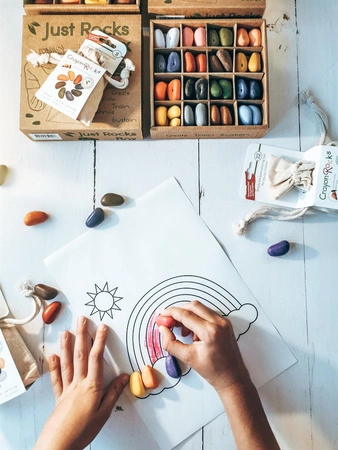 Kredki Crayon Rocks w bawełnianym woreczku - 8 kolorów