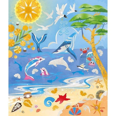 Zestaw kreatywny Perłowe plakatówki 4 pory roku 7+, Janod