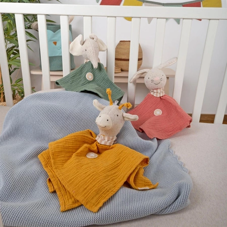 Przytulanka komforter Muślinowa Żyrafa kocyk maskotka dla dzieci sigikid