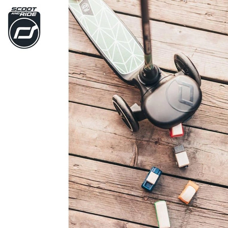 SCOOTANDRIDE Highwaykick 2 Lifestyle Hulajnoga trójkołowa balansowa z zamykanym schowkiem 2+ Green Lines