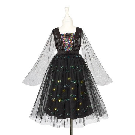 Souza! Kostium sukienka tiulowa z cekinami i lampkami LED czarownica Agatha 3-4 lata