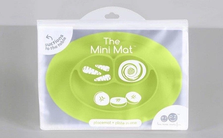 EZPZ Silikonowy talerzyk z podkładką mały 2w1 Mini Mat zielony