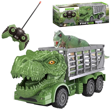 WOOPIE Samochód Zdalnie Sterowany RC Dinozaur Zielony + Figurka