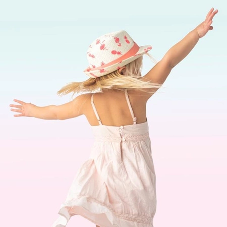 FlapJack Kapelusz Słomkowy Fedora Flaming L