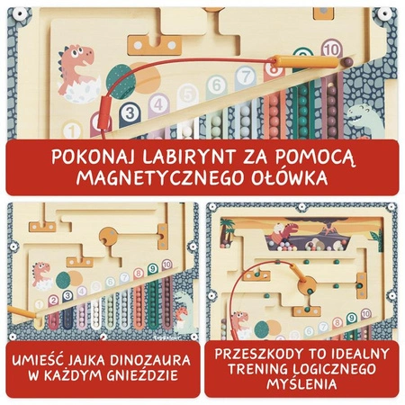 Jaja dinozaura labirynt magnetyczny 36 mies.+ TOPBRIGHT