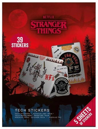 zestaw naklejek Stranger Things 4 (39 szt)