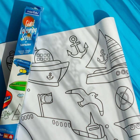 mierEdu Gigantyczna kolorowanka w rolce - Pojazdy ME248