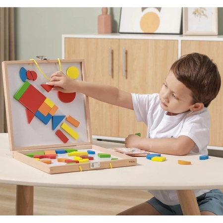 Viga Drewniana Magnetyczna układanka w walizce Montessori