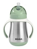 Beaba Bidon niekapek ze słomką termiczny 250 ml Sage green