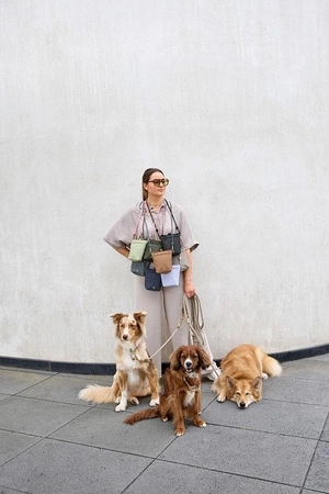 PALOPA Torebka saszetka na smakołyki dla psa Karl pale khaki M