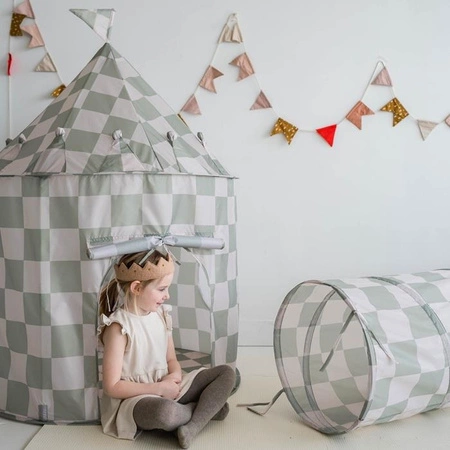 3 Sprouts Tunel do Zabawy Checkerboard Green