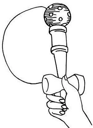 Gra drewniana Niebieska Kendama 63891-Goki, zabawki zręcznościowe