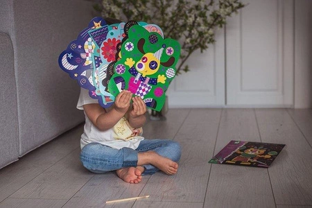 Zestaw kreatywny Do zdrapywania Graficzne zwierzątka 4+, Janod