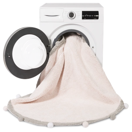 Lorena Canals Dywan bawełniany Bubbly Soft Pink Ø 120 cm