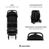Easywalker Miley² Kompaktowy wózek spacerowy z torbą transportową Shadow Black