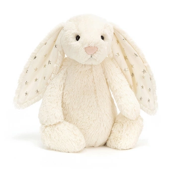 JellyCat Bashful Królik kremowy gwiazdki 31cm