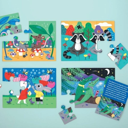 Mudpuppy Puzzle progresywne „Uważność” 4, 6, 9 i 12 elementów 2+